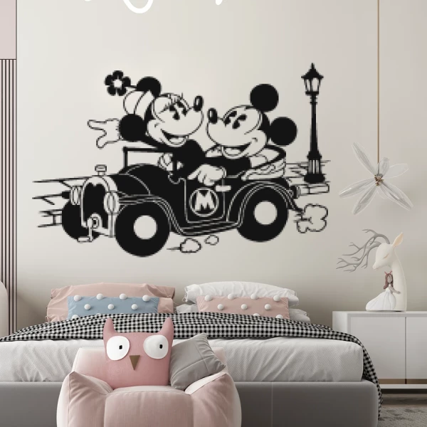Sticker Mickey and Minnie - Car