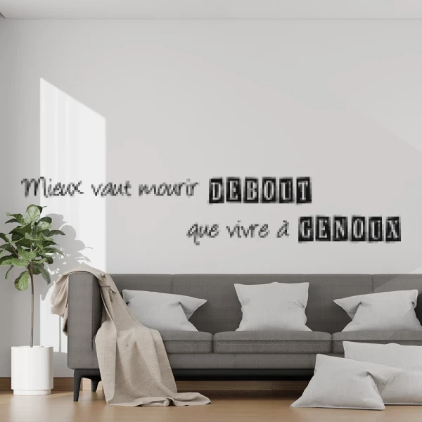 Sticker Mieux vaut mourir debout
