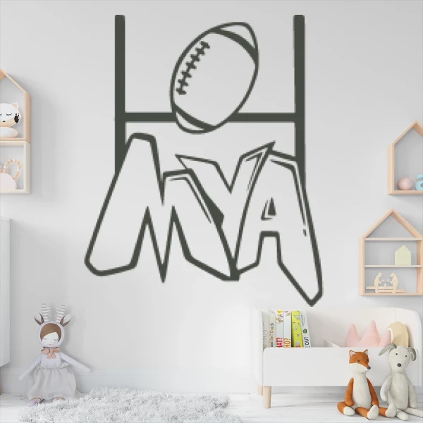 Sticker Mya Graffiti Rugby