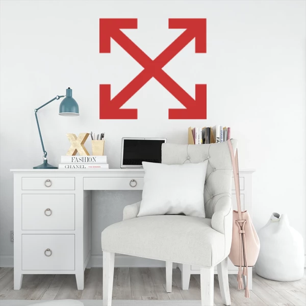 Sticker Off White Cross