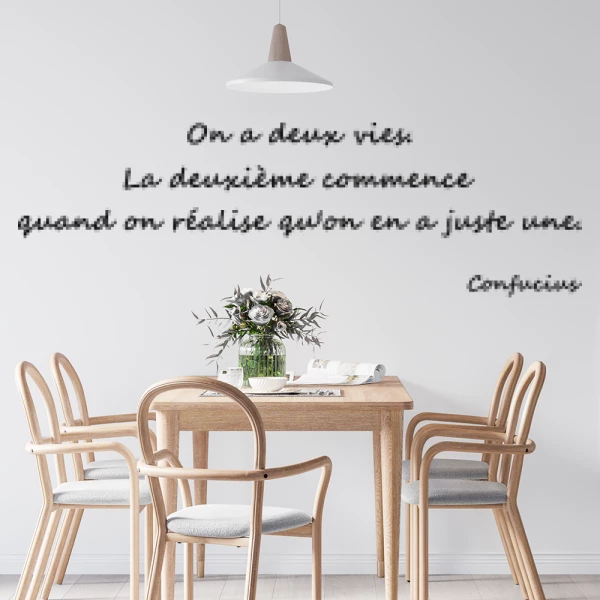 Sticker On a deux vies - Confucius