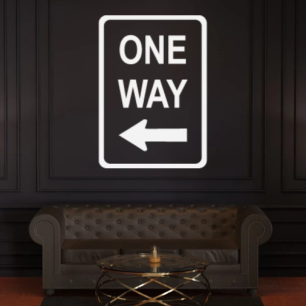 Sticker One Way Left