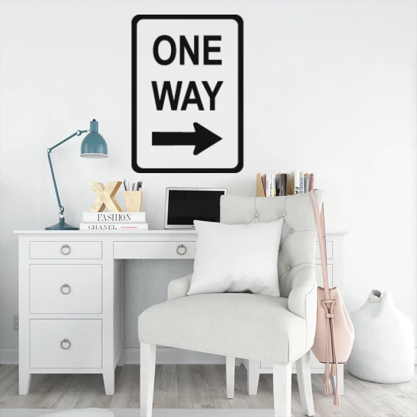 Sticker One Way Right