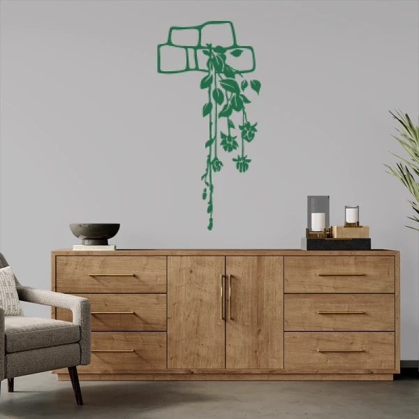 Sticker Hanging plant on stone