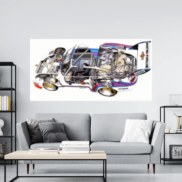 Sticker Porsche 935 Cutaway Printed