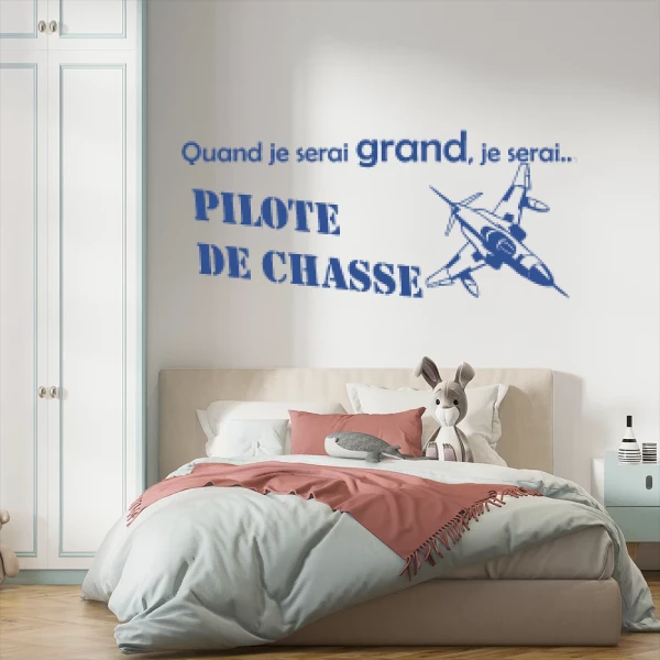 Sticker Quand je serai grand - Pilote de Chasse