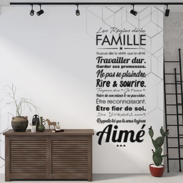 Sticker Règles de la Famille