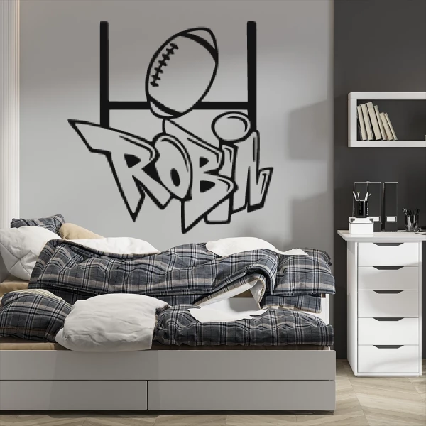 Sticker Robin Graffiti Rugby