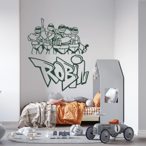 Sticker Robin Graffiti Ninja Turtles