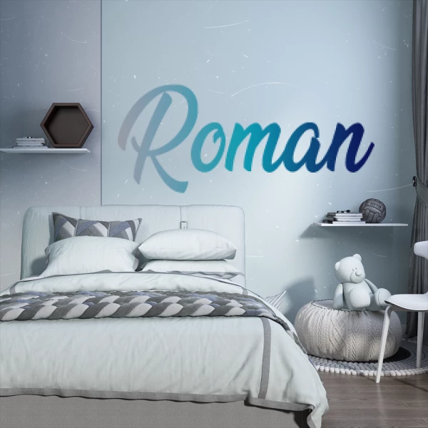 Sticker Roman Script Gradient 