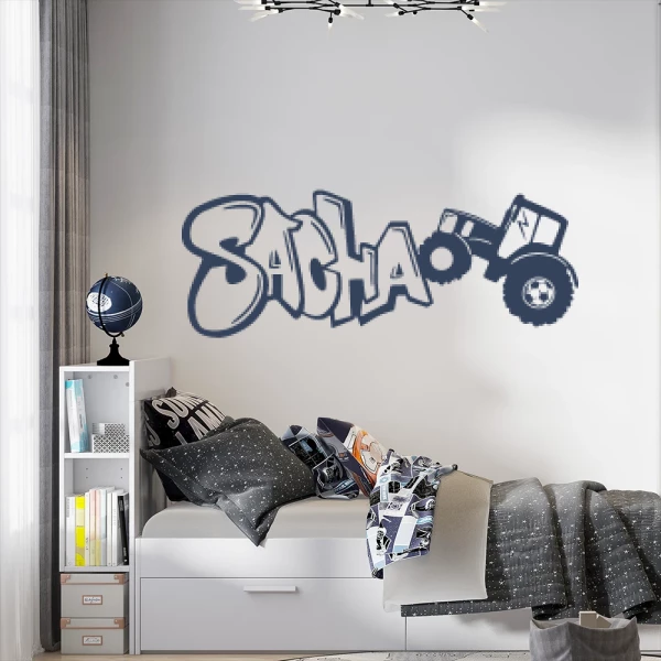 Sticker Sacha Graffiti Tractor Foot