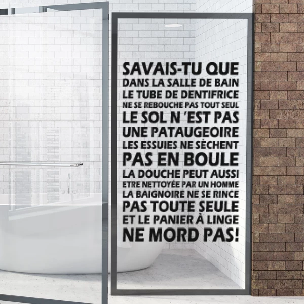 Sticker Savais-tu - Salle de bain