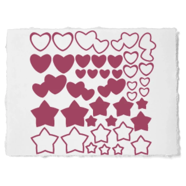 Sticker Set Stars and Hearts