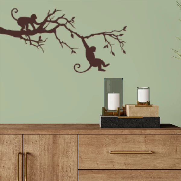 Sticker Monkeys on the branch