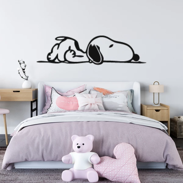 Sticker Snoopy lying