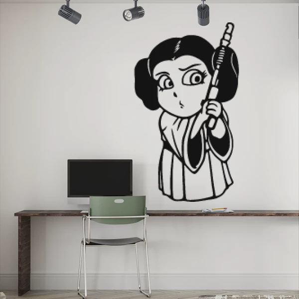 Sticker Star Wars - Princess Leia - Chibi