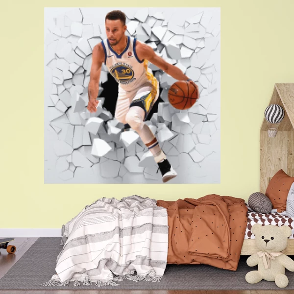 Sticker Stephen Curry 3D - Printed