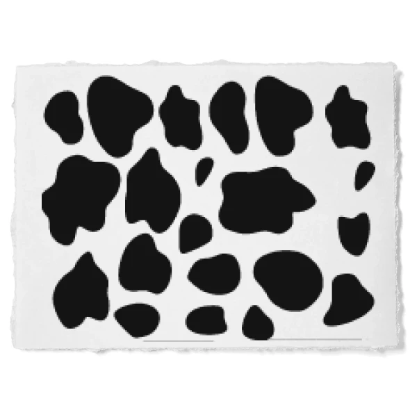 Sticker stains of cow