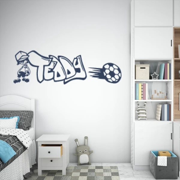 Sticker Teddy Graffiti Football