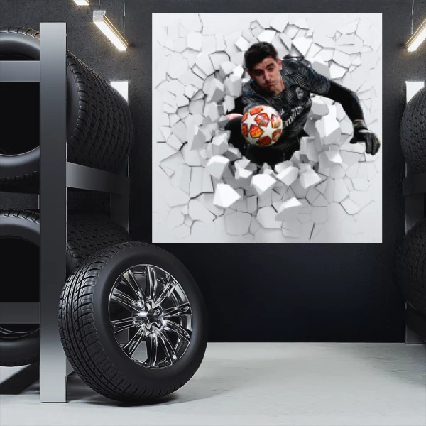 Sticker Thibaut Courtois 3D - Printed