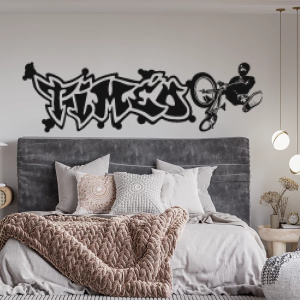 Sticker Timéo Graffiti Contours BMX