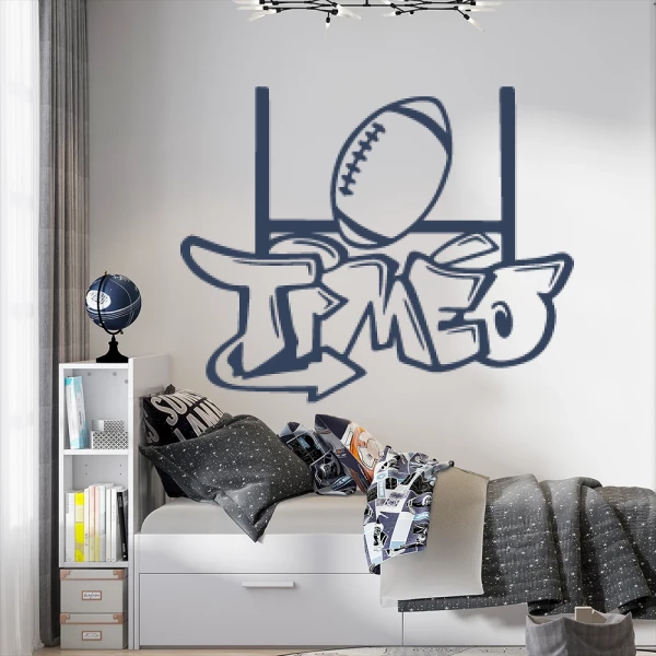Sticker Timéo Graffiti Rugby 2