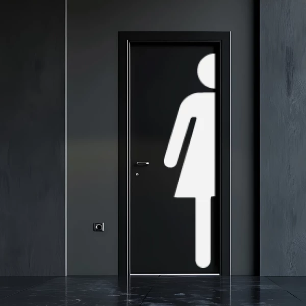 Sticker Restroom - Half Woman