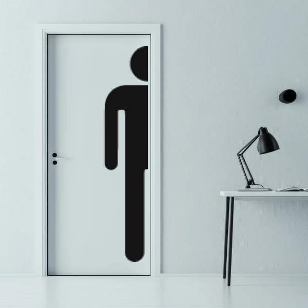 Sticker Restroom - Half Man