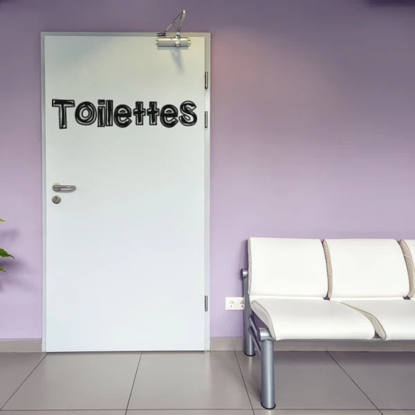 Sticker Toilettes - Scribbled