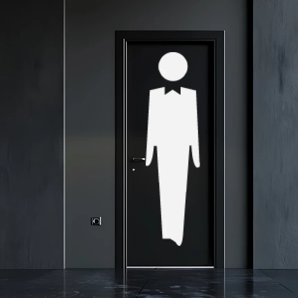 Sticker Restroom Man Standing