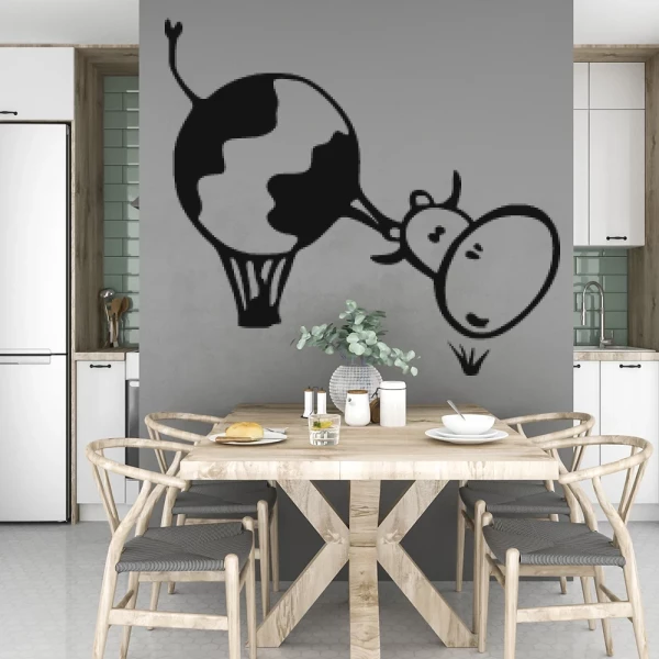 Sticker Round Cow