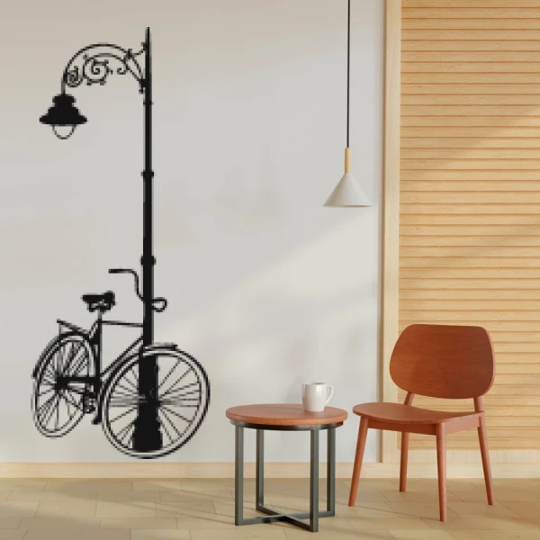 Sticker Bike on floor lamp