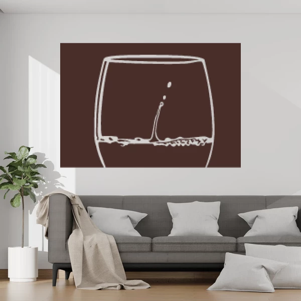 Sticker Wine glass in box