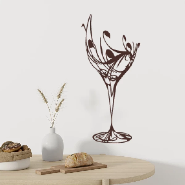 Sticker Stylized Wine glass