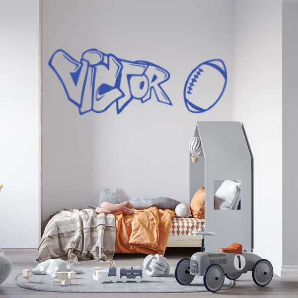 Sticker Victor Graffiti Rugby