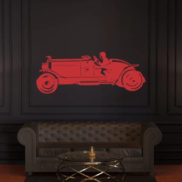 Sticker Vintage Car