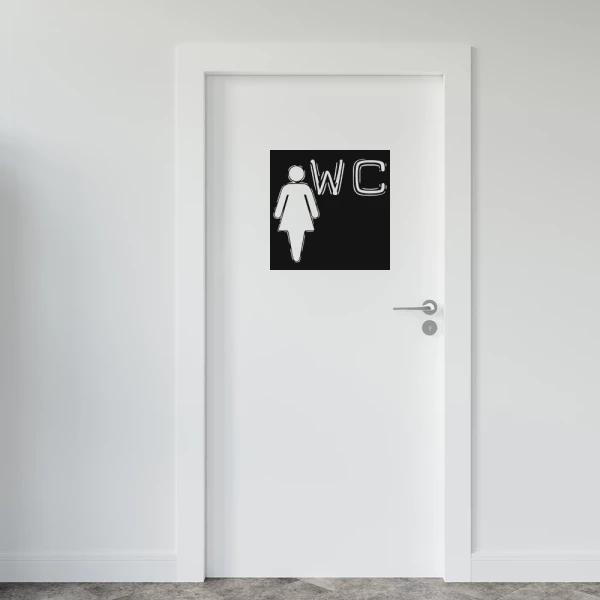 Sticker WC Dymo Ladies