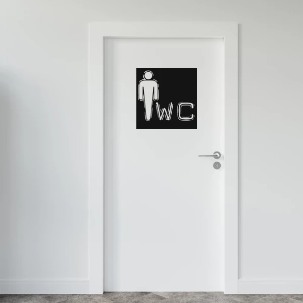 Sticker WC Dymo Men