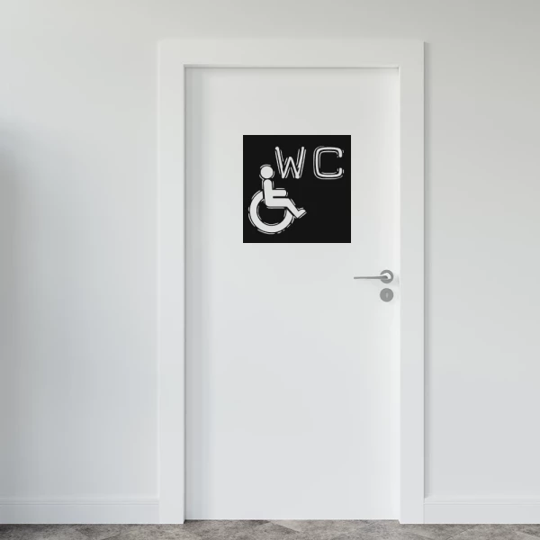Sticker WC Dymo Disabled