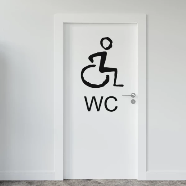 Sticker WC Lijnen - Disabled