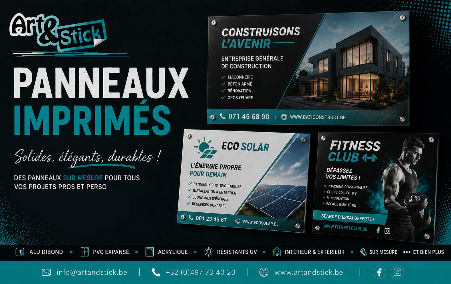 Impression de panneaux personnalisés sur mesure en Belgique